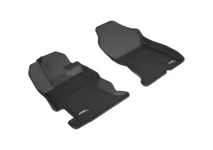 Subaru XV Crosstrek Floor Mats - Front - 3D MAXpider - KAGU with Carbon Fiber Embossed Pattern - Black - `17-`19 Subaru XV Crosstrek Floor Mats - Front - 3D MAXpider - KAGU with Carbon Fiber Embossed Pattern - Black - `17-`19